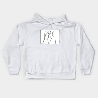 Black and white Gemini Kids Hoodie